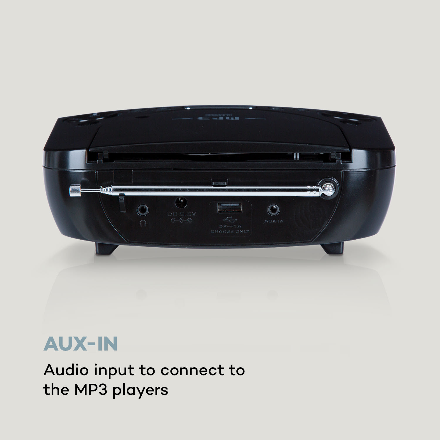Auna Dreamee DAB+, rádiobudík, CD prehrávač, DAB+/FM, CD-R/RW/MP3, AUX, retro, čierny – Obrázok 5