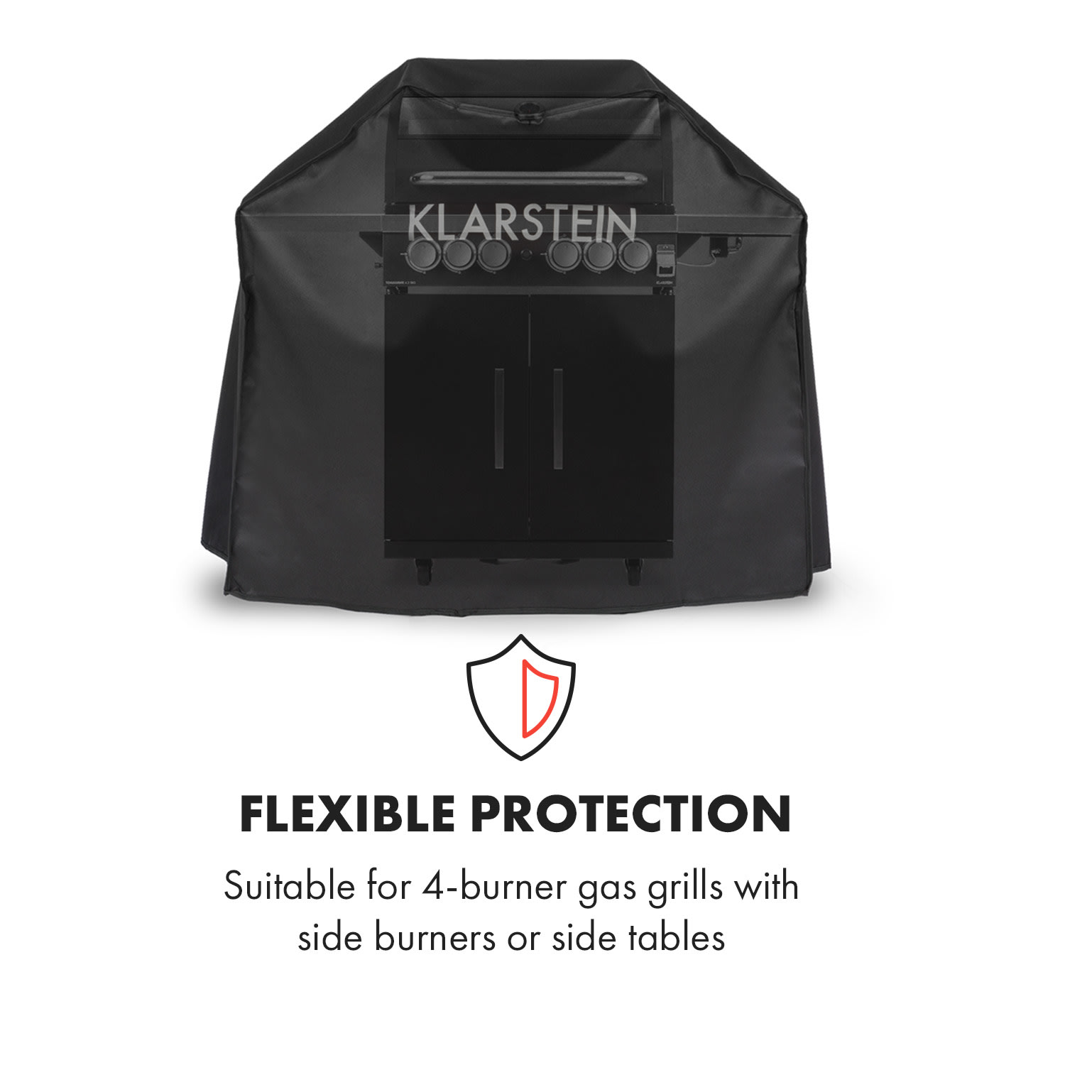 Klarstein Tomahawk 3.0 Cover, ochranný kryt na plynový gril, 600D plátno, 30/70 % PE/PVC, čierny