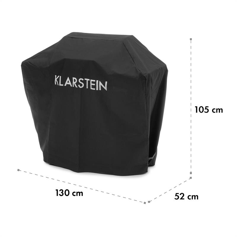Klarstein Tomahawk 4.0 Cover, ochranný kryt na plynový gril, 600D plátno, 30/70 % PE/PVC, čierny – Obrázok 5