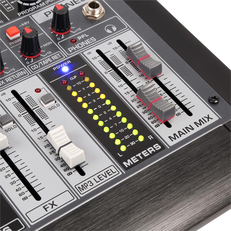 Power Dynamics PDM-S1204, mixážny pult, 12-kanálový, DSP/MP3, USB port, BT prijímač – Obrázok 3