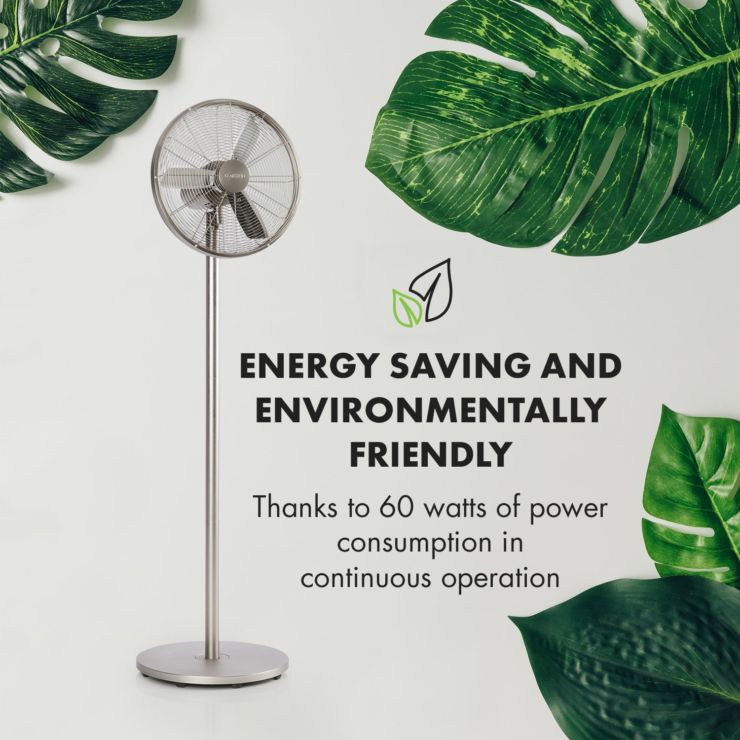 Klarstein Ethos High Performance, kovový stojanový ventilátor, 16" (40 cm), 3 režimy – Obrázok 5