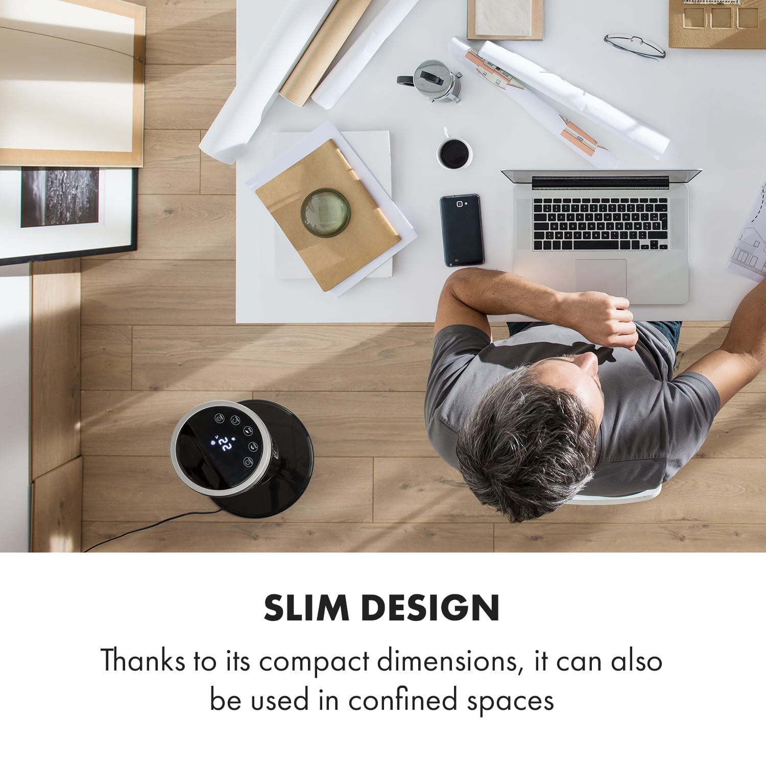 Klarstein Sky High, stĺpový ventilátor, 40 W, 276 m³/h, 75° oscilácia, 3 režimy, čierny
