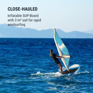 KLARFIT Spreestar WS, nafukovací paddleboard, SUP-Board-Set, 300x10x71, modro-biela farba