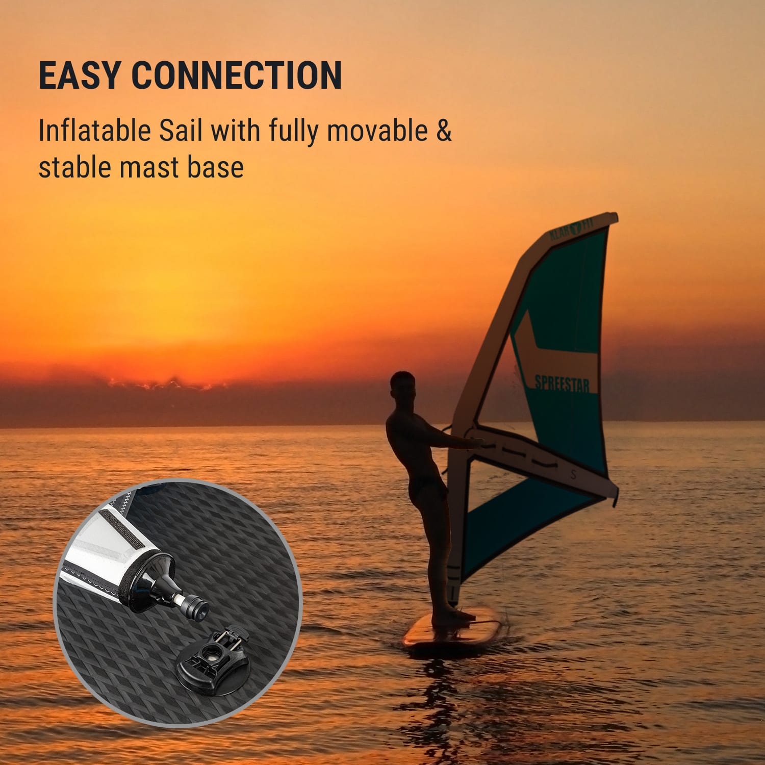 KLARFIT Spreestar WS, nafukovací paddleboard, SUP-Board-Set, 300x10x71, modro-biela farba – Obrázok 2