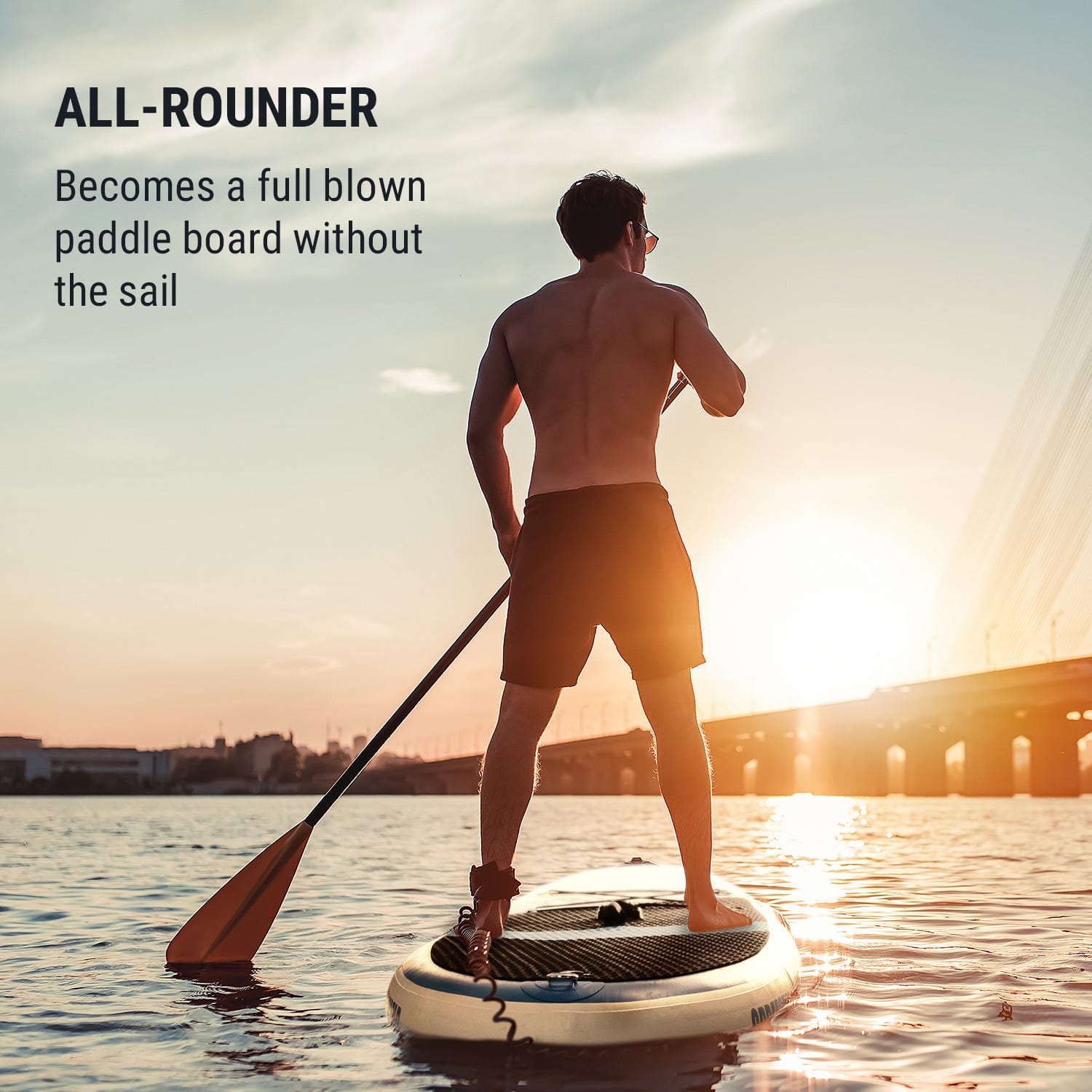 KLARFIT Spreestar WS, nafukovací paddleboard, SUP-Board-Set, 300x10x71, modro-biela farba – Obrázok 3