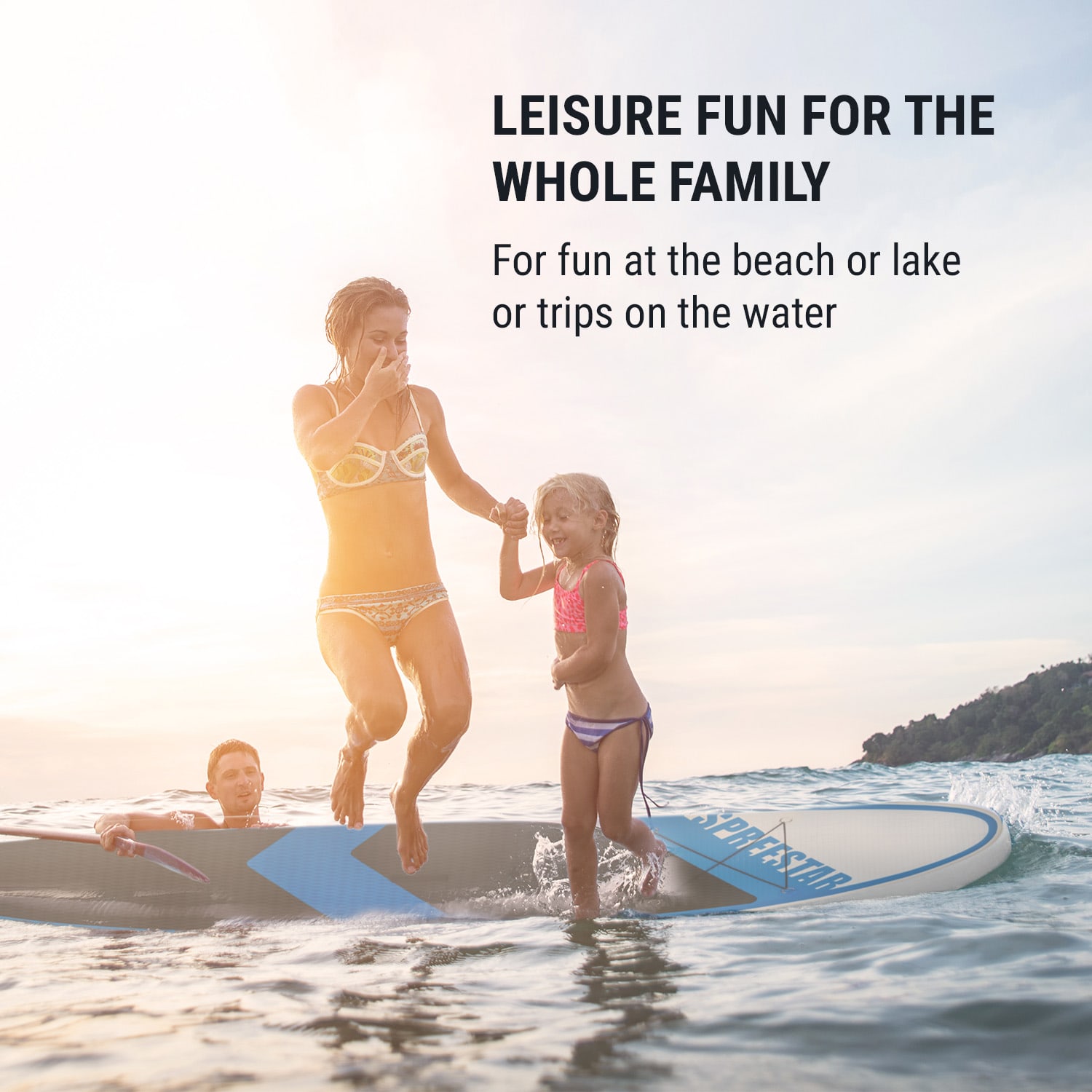 KLARFIT Spreestar WS, nafukovací paddleboard, SUP-Board-Set, 300x10x71, modro-biela farba – Obrázok 4