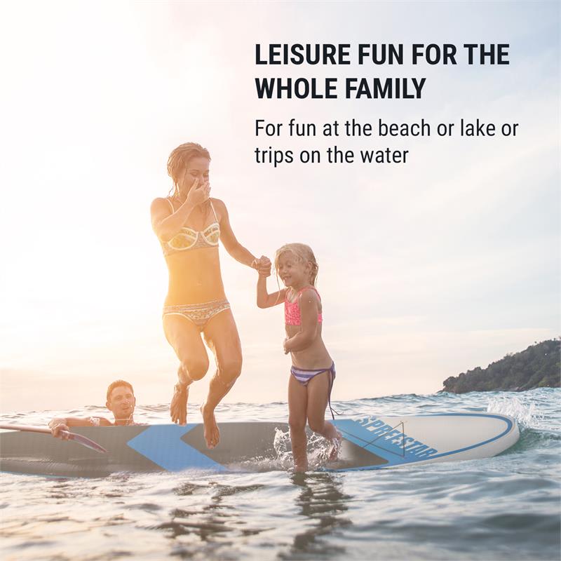 KLARFIT Spreestar WM, nafukovací paddleboard, SUP-Board-Set, 300x10x71, modro-biela farba – Obrázok 3
