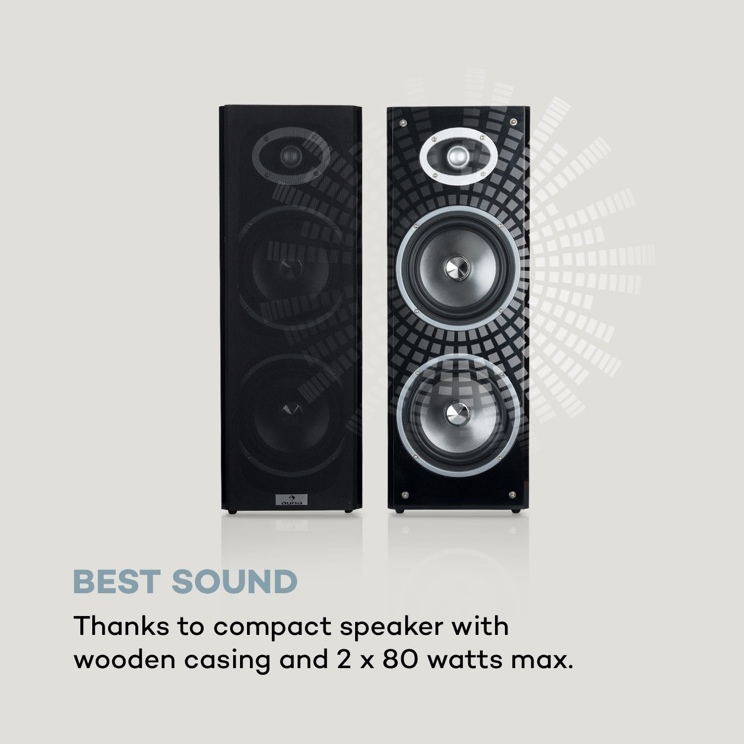 Auna Karaoke Star 4, karaoke sada, 2 x 80 W max., BT, USB port, 2 x bezdrôtový mikrofón – Obrázok 2