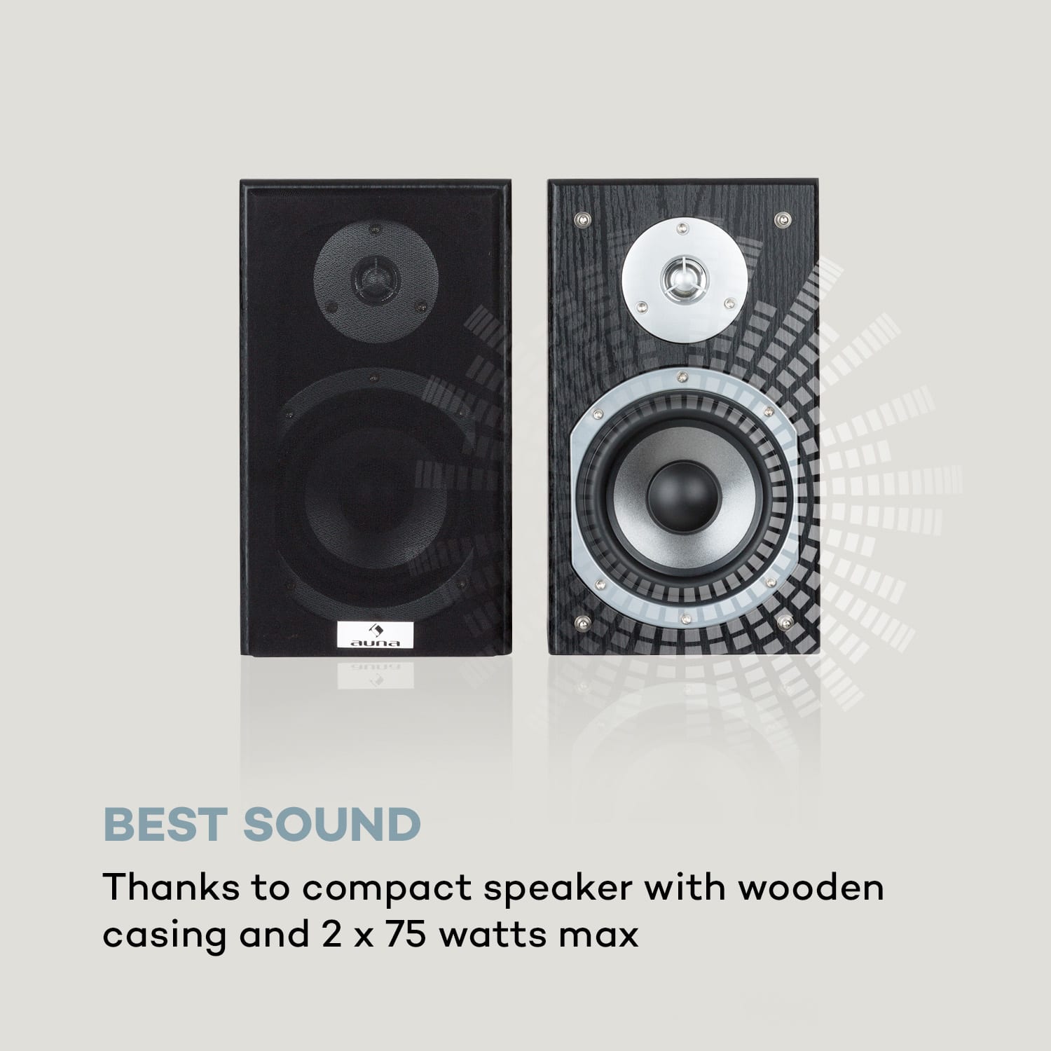 Auna Karaoke Star 3, karaoke sada, 2 x 45 W max., BT, USB port, linkový vstup, 2 x mikrofón – Obrázok 2