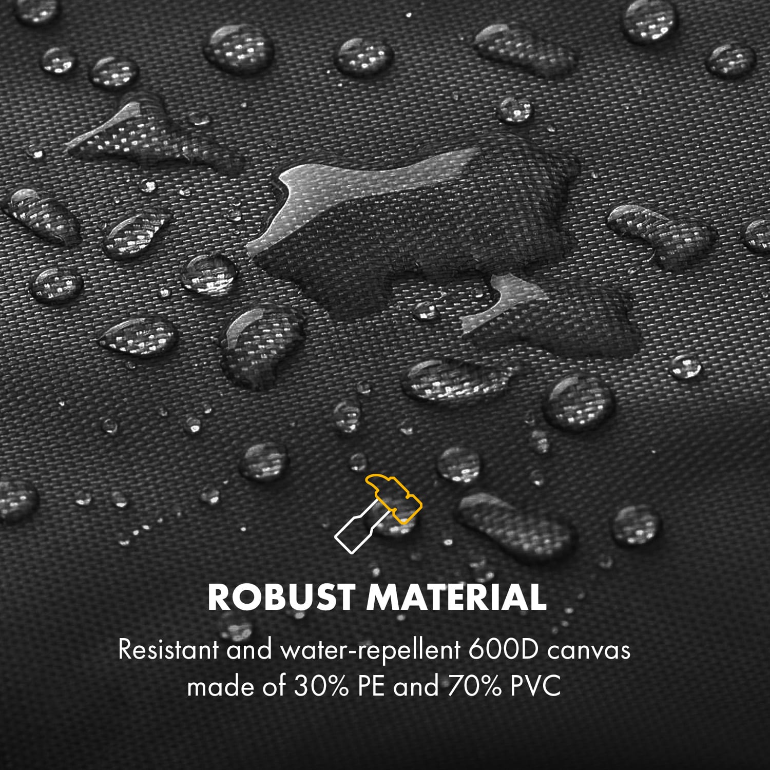 Klarstein Lucifer 2.0 Cover, ochranný kryt na plynový gril, 600D plátno, 30/70 % PE/PVC, čierny – Obrázok 4
