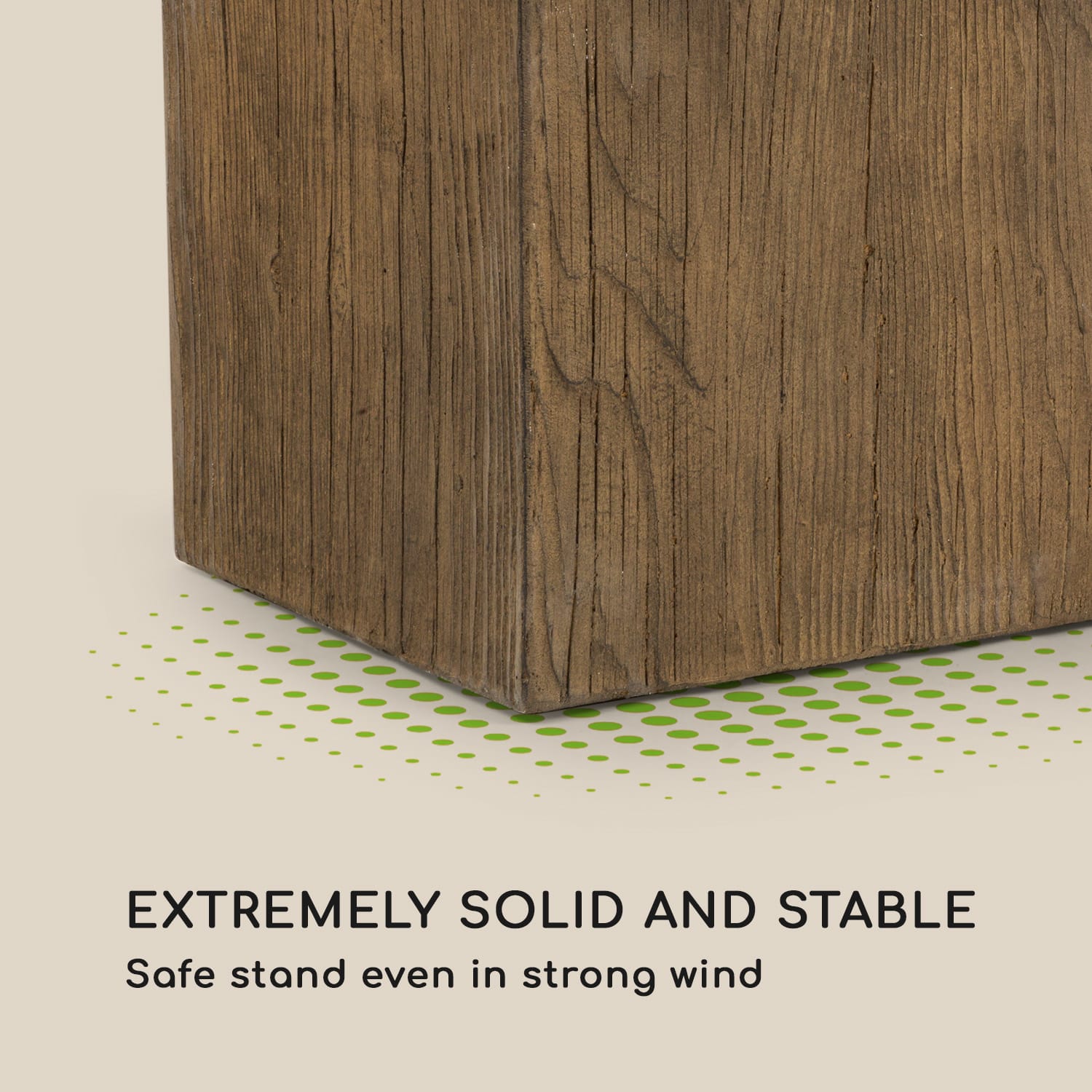 Blumfeldt Timberflor, kvetináč, 60 x 50 x 30 cm, sklolaminát, do interiéru aj exteriéru, hnedý – Obrázok 5