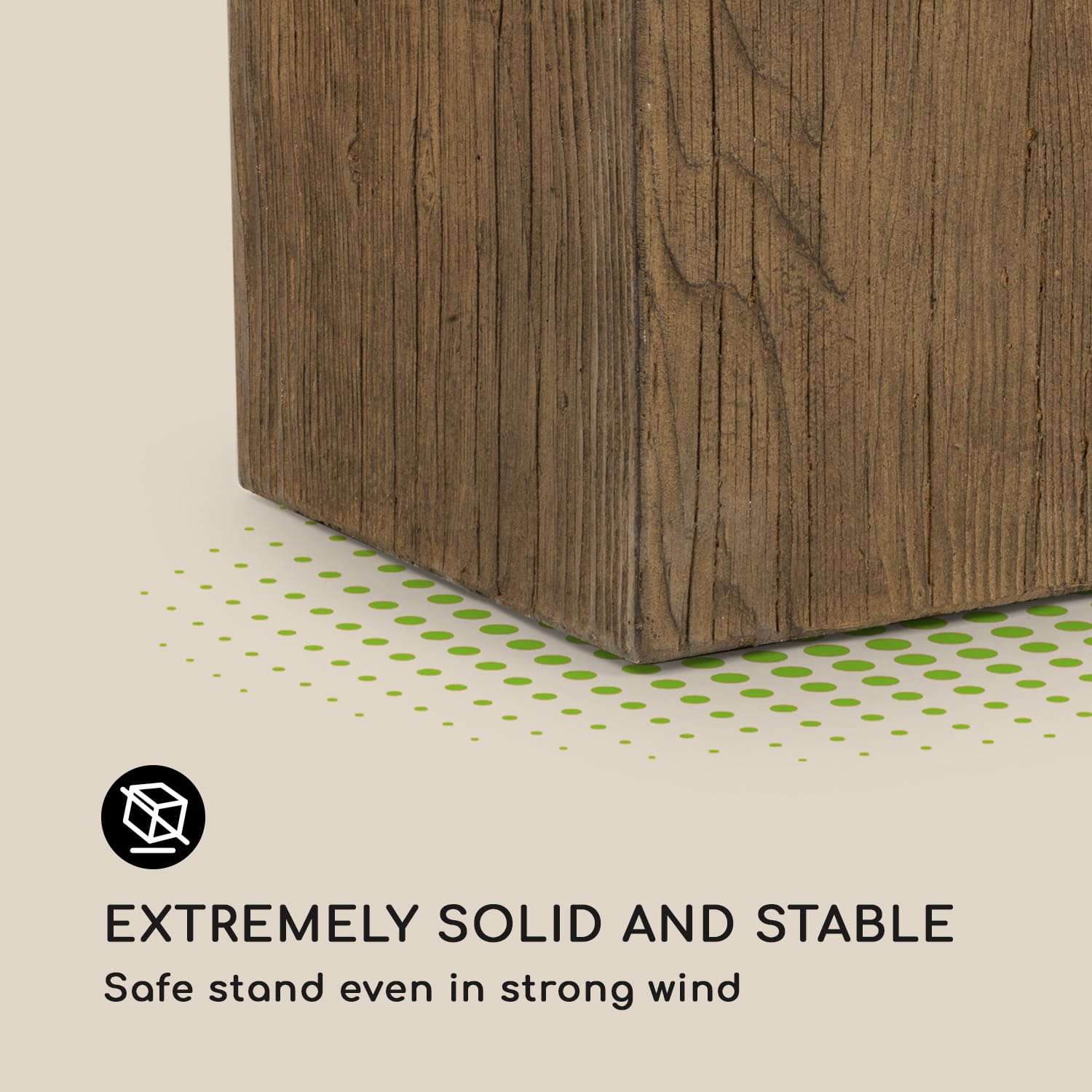 Blumfeldt Timberflor, kvetináč, 40 x 80 x 40 cm, sklolaminát, do interiéru aj exteriéru, hnedý – Obrázok 5