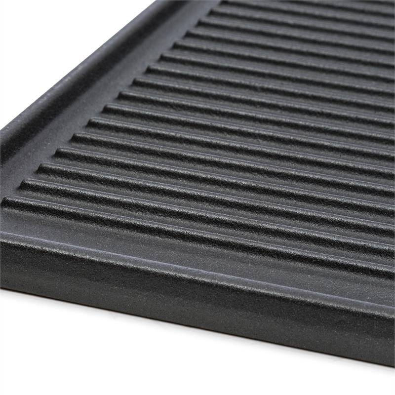 Klarstein Highgrade-Plate, liatinová grilovacia platňa, 44.5 x 34.5 cm, smaltovaná – Obrázok 3