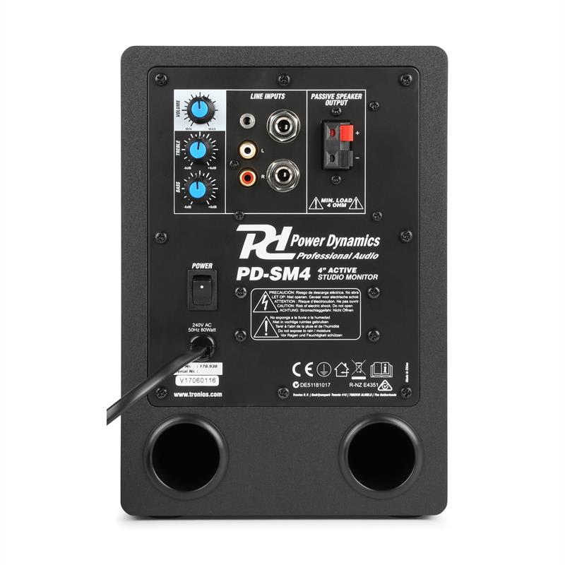 Power Dynamics PDSM4, sada reproduktorov, 2 x 60 W , čierna