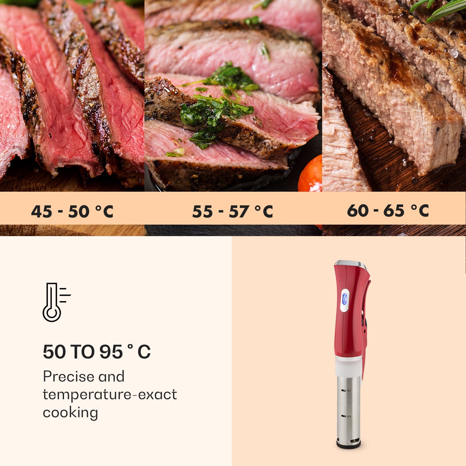 Klarstein Quickstick, Sous Vide varič, 20 l, termostat, cirkulačné čerpadlo, nehrdzavejúca oceľ – Obrázok 2