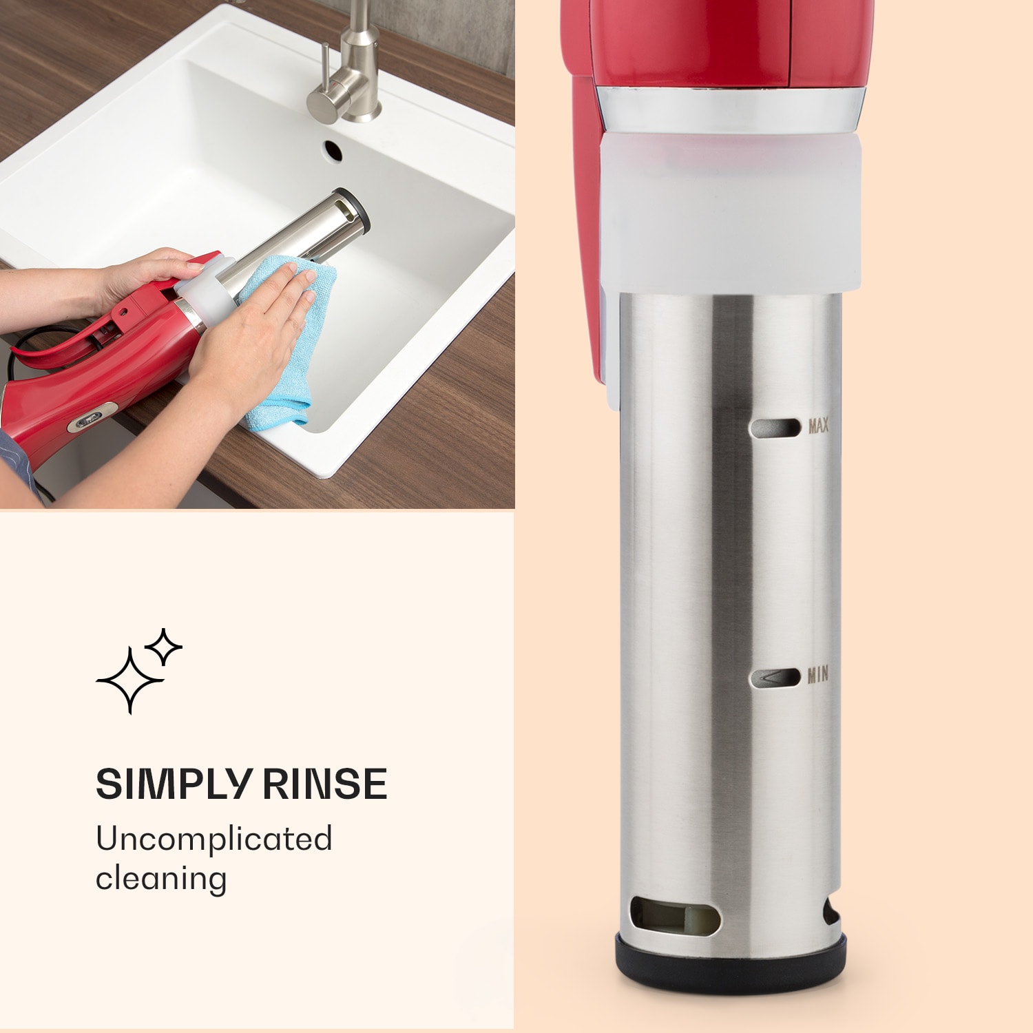 Klarstein Quickstick, Sous Vide varič, 20 l, termostat, cirkulačné čerpadlo, nehrdzavejúca oceľ – Obrázok 5