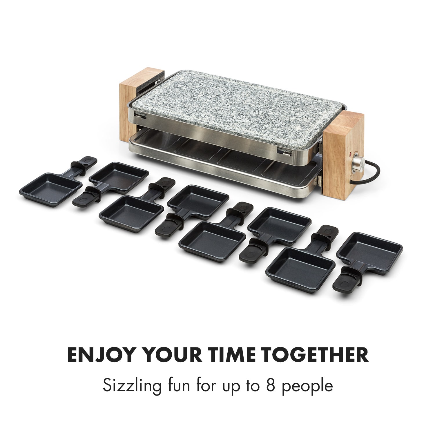 Klarstein Prime-Rib, raclette gril, 1500 W, platňa z prírodného kameňa, konštrukcia z nehrdzavejúcej ocele – Obrázok 5