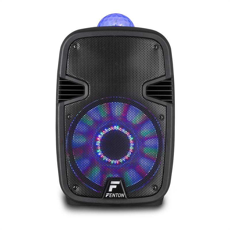 Fenton FT12JB, aktívny reproduktor, 12", 700 W, BT/USB/SD/MP3/AUX-In, LED, jellyball, akumulátor