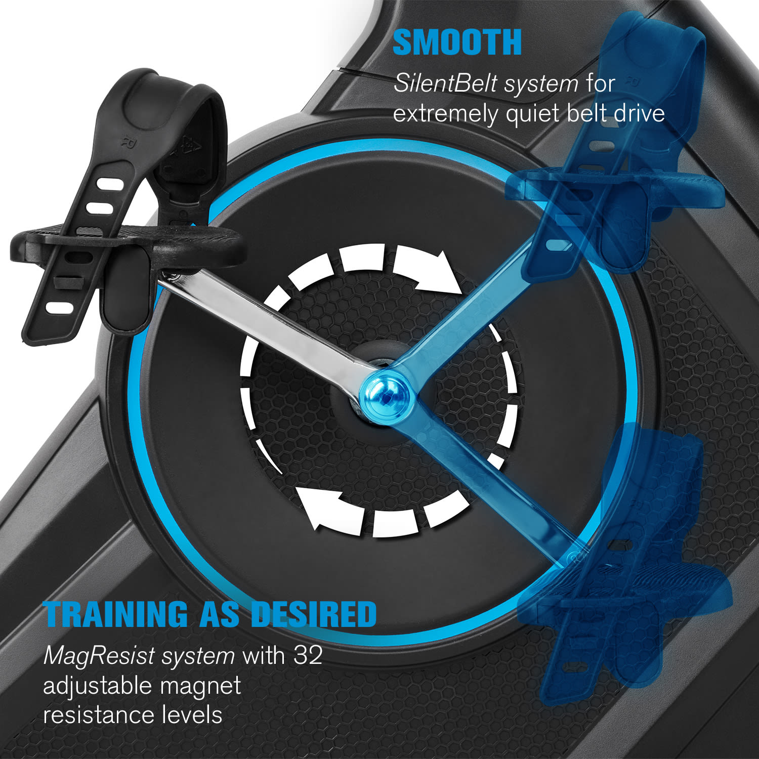 Capital Sports Evo Deluxe, kardio bicykel, bluetooth, aplikácia, 20 kg zotrvačník – Obrázok 4