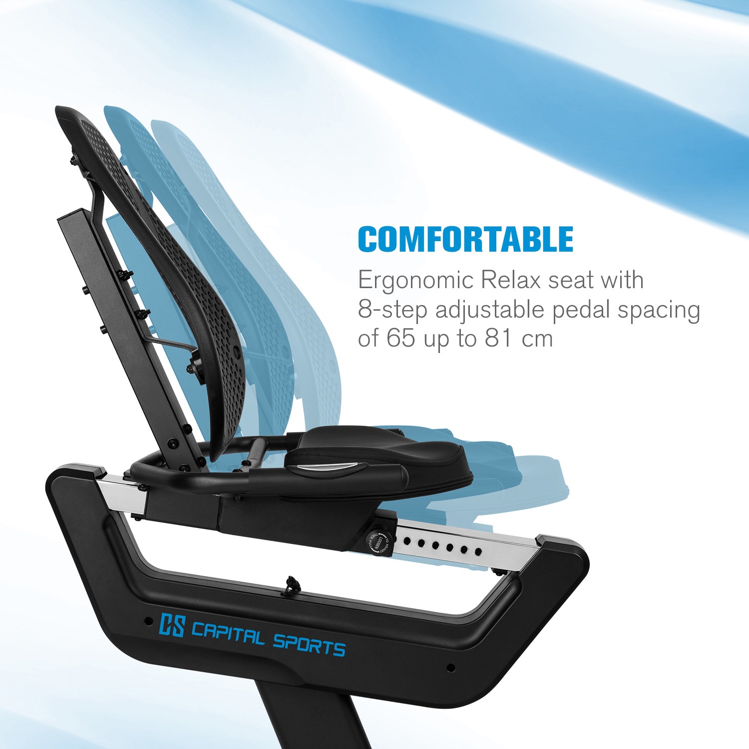 Capital Sports Evo Deluxe, kardio bicykel, bluetooth, aplikácia, 20 kg zotrvačník – Obrázok 5