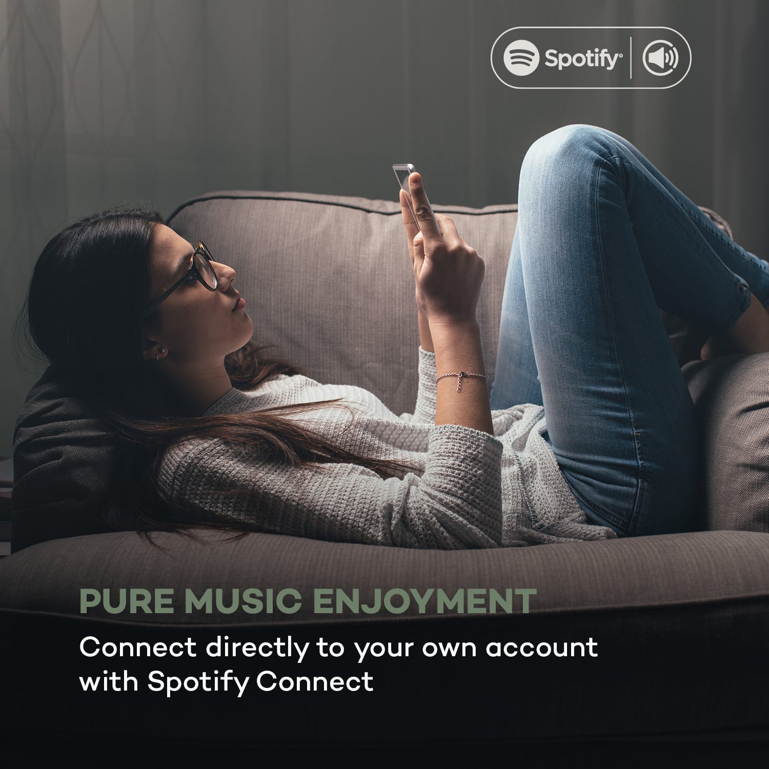 Auna Worldwide CD, internetové rádio, Spotify Connect, ovládanie cez aplikáciu, bluetooth, vlašský orech – Obrázok 3