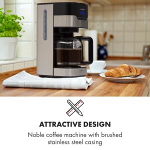 Klarstein Arabica 1.5, kávovar, 1.5 l, EasyTouch Control, strieborný/čierny