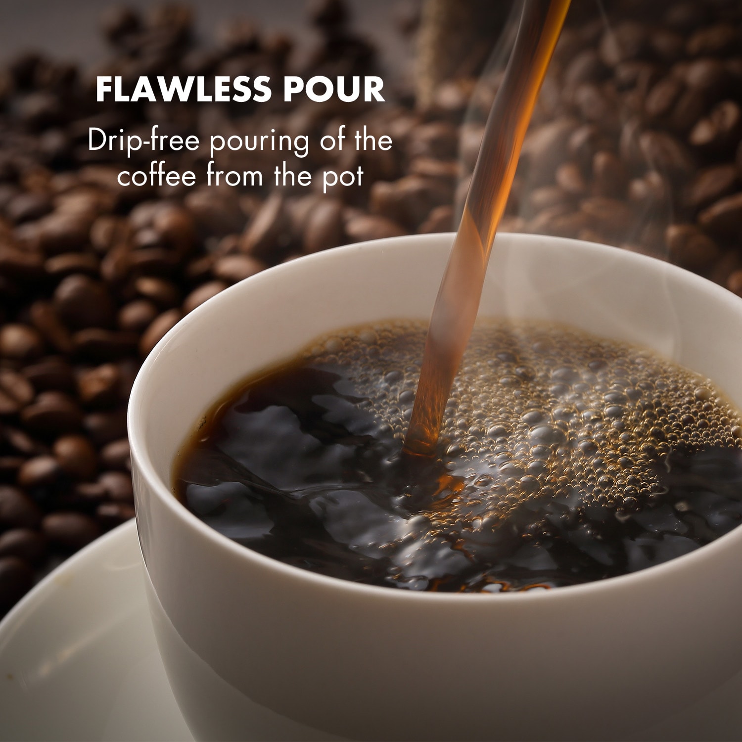 Klarstein Arabica 1.5, kávovar, 1.5 l, EasyTouch Control, strieborný/čierny – Obrázok 3