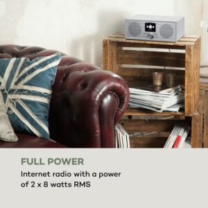 Auna Silver Star Stereo, internetové DAB+/FM rádio, WiFi, BT, DAB+/FM, biele