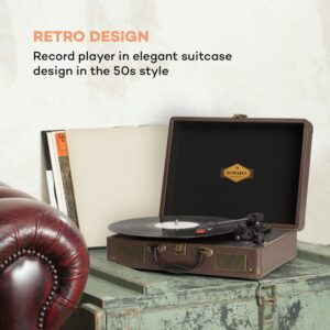 Auna Peggy Sue, gramofón, stereo reproduktory, USB pripojenie, hnedý