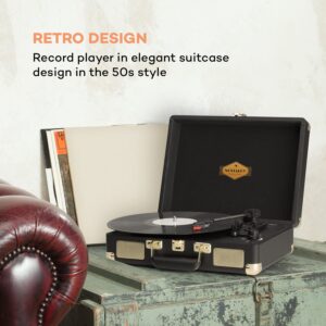 Auna Peggy Sue, gramofón, stereo reproduktor, USB pripojenie, čierna/zlatá