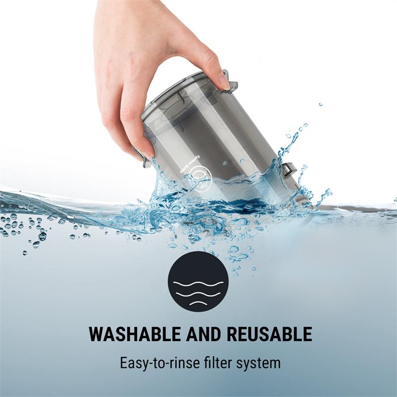 OneConcept CleanTurbo, cyklónový ručný vysávač, 600 W, MultiCyclonic System, modrý – Obrázok 4