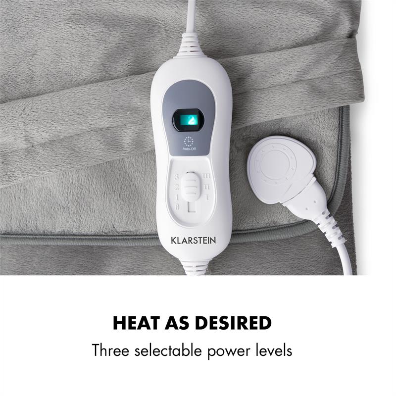 Klarstein Dr. Watson Heatzone XL, vyhrievacia podložka, 100 W, 75 x 50 cm, mikroplyš, sivá – Obrázok 2