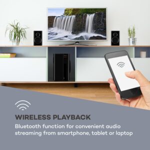 Auna Areal Touch, 5.1 reproduktorový systém, 200 W max., OneSide subwoofer, BT, USB, SD