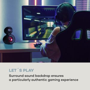 Auna X-Gaming, 5.1 surround zvukový systém, 380 W max., OneSide subwoofer, BT, USB, SD
