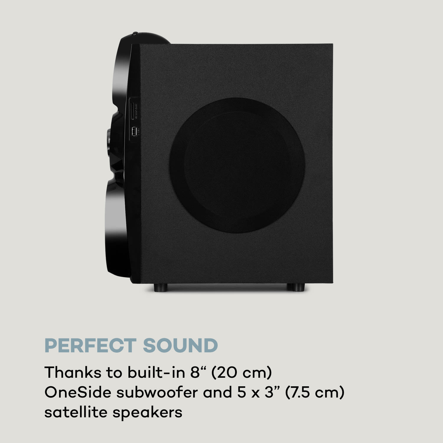 Auna X-Gaming, 5.1 surround zvukový systém, 380 W max., OneSide subwoofer, BT, USB, SD – Obrázok 5