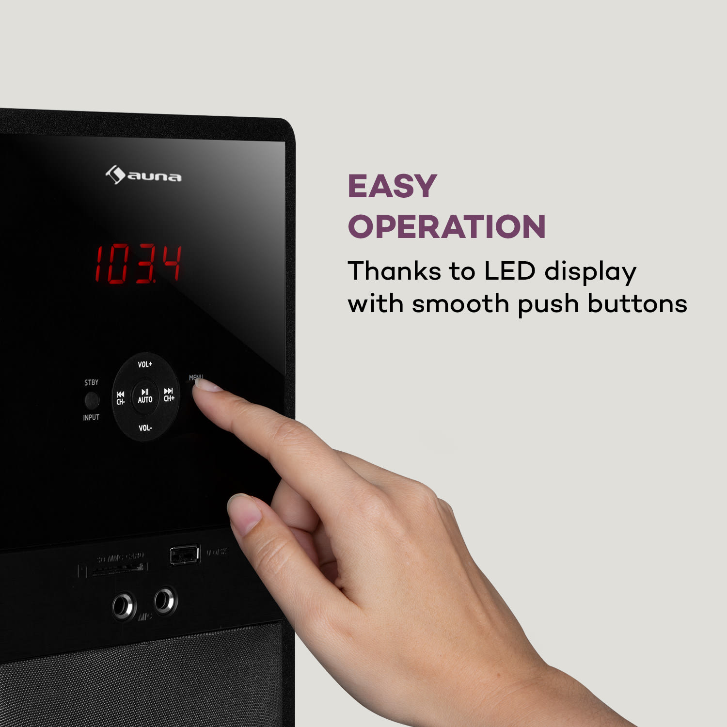 Auna Line 100 A 2.0, vežové reproduktory, 3-pásmové, 2 x 80 W, výška 60.5 cm – Obrázok 3