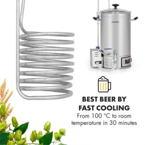 Klarstein Chiller 6, ponorný chladič, sladový chladič, Ø 20 cm, 9 závitov, nehrdzavejúca oceľ