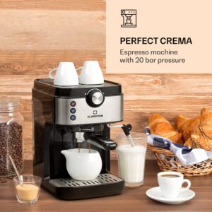 Klarstein BellaVita Espresso, kávovar, 20 bar, 1575 W, 900 ml, strieborný