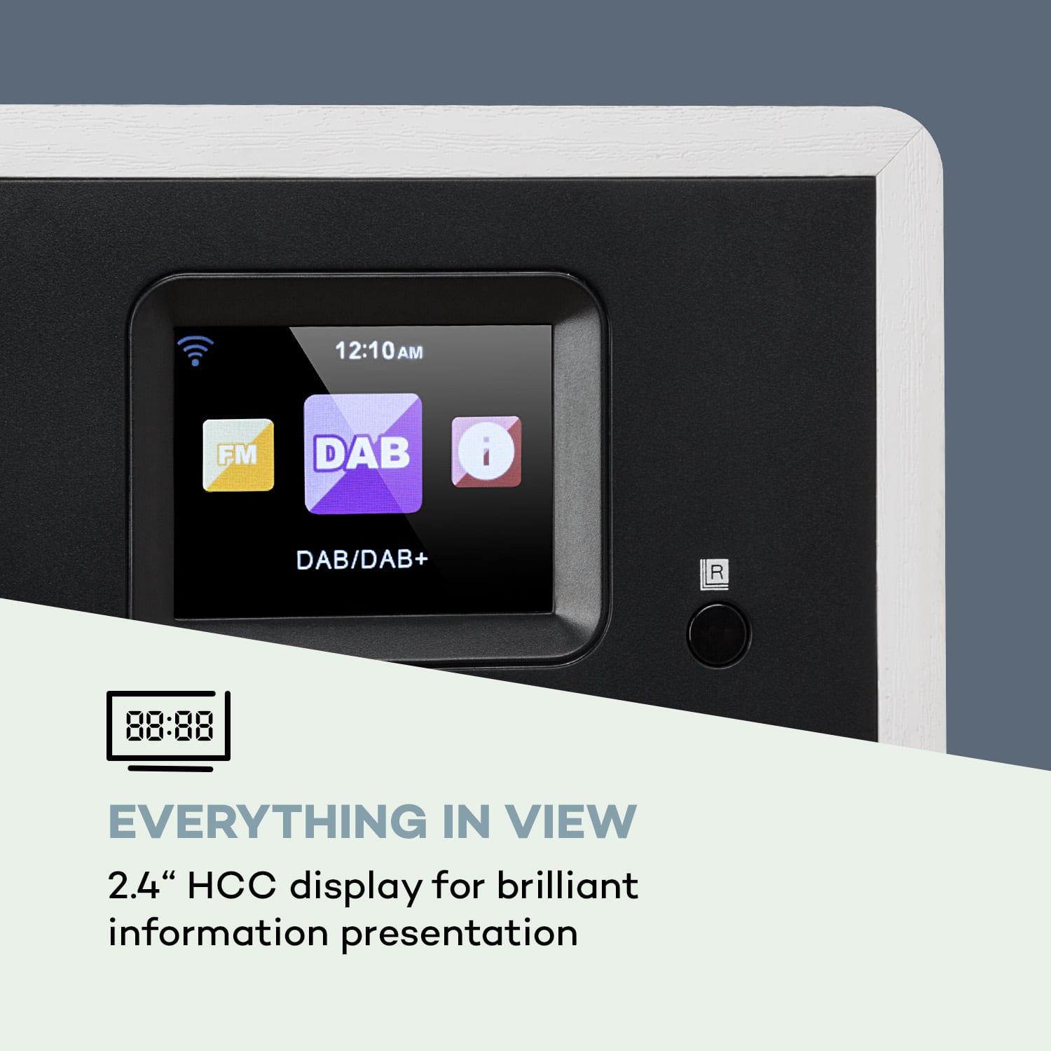 Auna Radio Gaga 2.0, internetové rádio, DAB+, WLAN, FM, bluetooth, AUX, biele – Obrázok 4