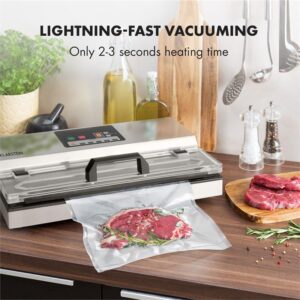 Klarstein FoodLocker 650, vákuovač, 650 W, InstantSealing, ušľachtilá oceľ, strieborná