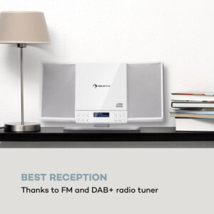 Auna V14-DAB, Vertikálny stereo systém, CD FM a DAB+ tuner, BT, biely