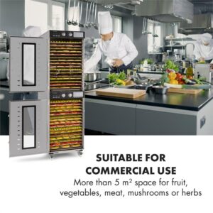 Klarstein Master Jerky 32, sušička potravín, 4500 W, 40 - 90 °C, 15-hod. časovač, ušľachtilá oceľ, strieborná