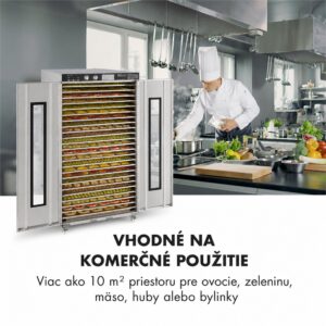 Klarstein Master Jerky 24, sušička potravín, 5850 W, 40-90 °C, 15-hod. časovač, nehrdzavejúca oceľ, strieborná