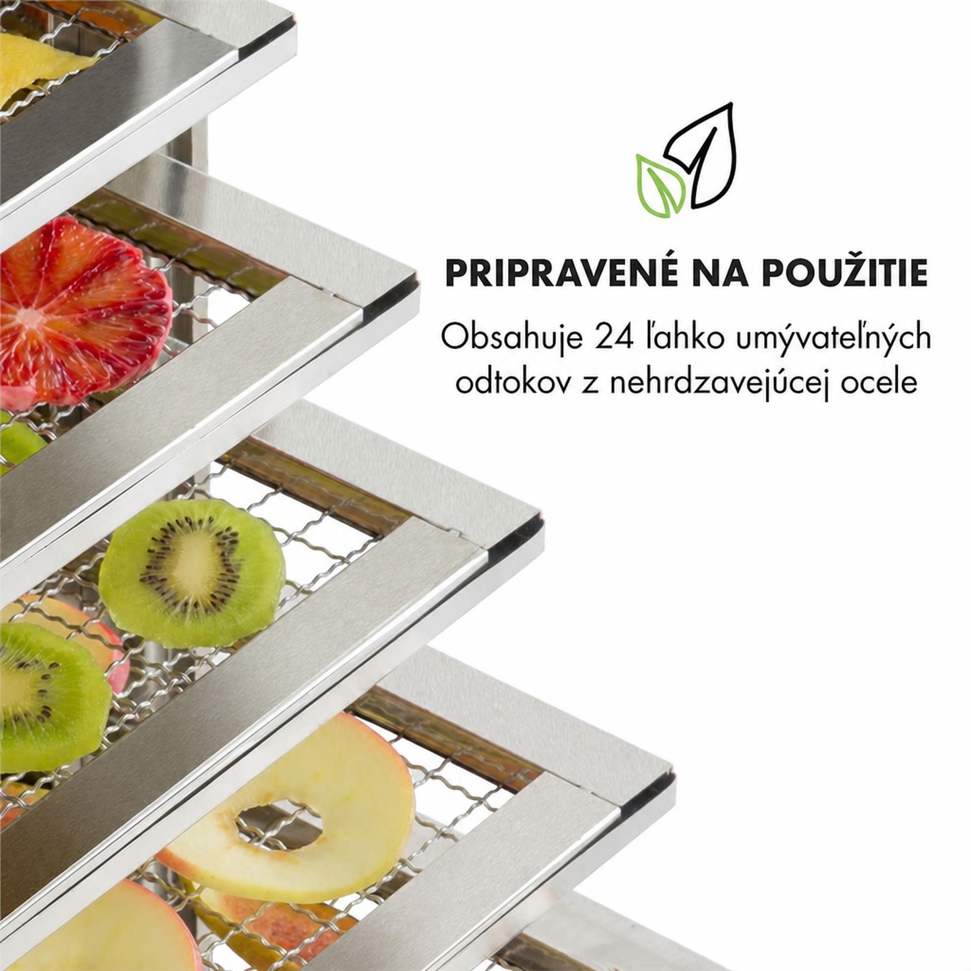 Klarstein Master Jerky 24, sušička potravín, 5850 W, 40-90 °C, 15-hod. časovač, nehrdzavejúca oceľ, strieborná – Obrázok 3