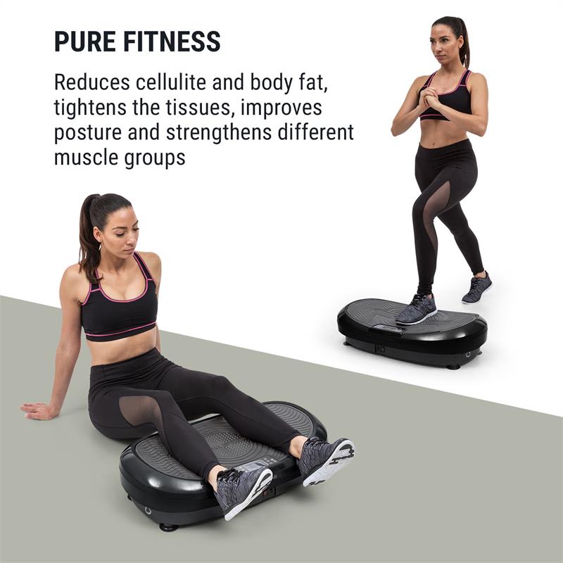 KLARFIT Vibe 4DX, vibračná plošina, 440 W, 10 režimov, 4DX TripleMotor, sivá – Obrázok 2