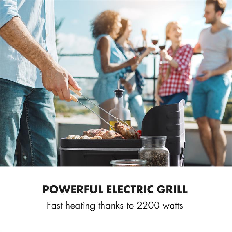 Klarstein Porterhouse, elektrický gril, 2200 W, stolný gril, keramický povrch