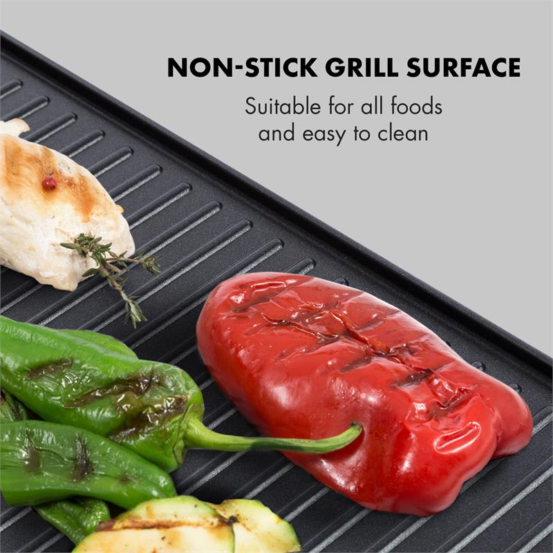 Klarstein Porterhouse, elektrický gril, 2200 W, stolný gril, keramický povrch – Obrázok 3