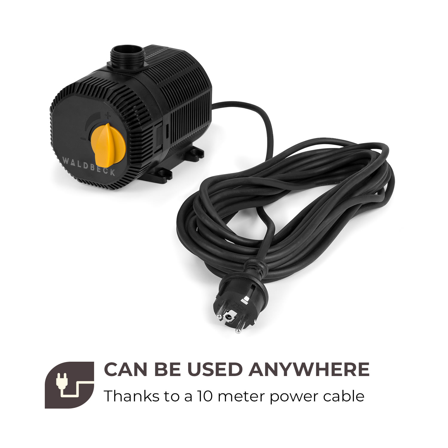 Waldbeck Nemesis T35, jazierkové čerpadlo, výkon 35 W, hĺbka čerpania 2 m, prietok 2300l/h – Obrázok 5