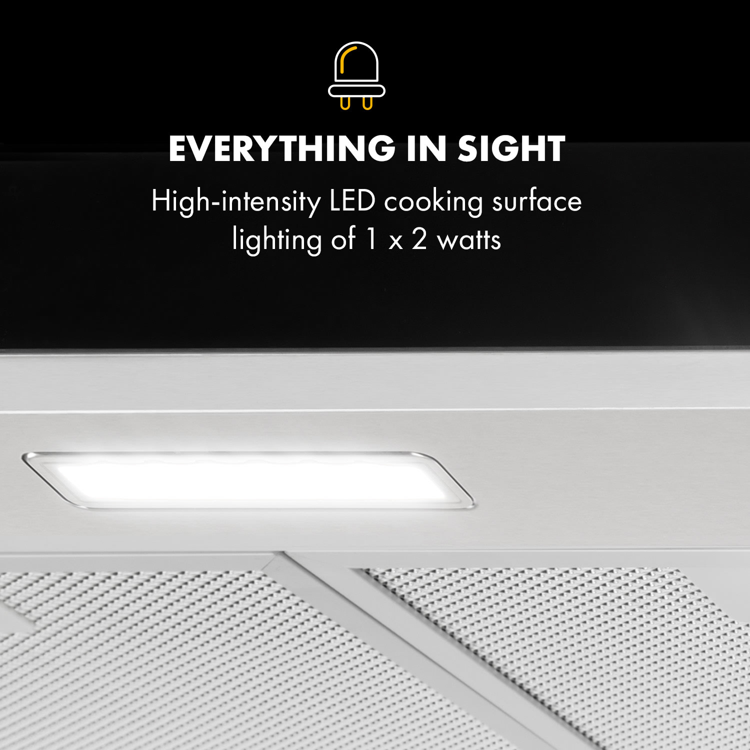 Klarstein Contempo Neo, digestor, 60 cm, podskrinkový, 175 m³/h, akryl, nehrdzavejúca oceľ – Obrázok 5