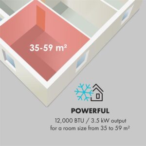 Klarstein Metrobreeze 12 Las Vegas, mobilná klimatizácia, 3-v-1, 12.000 BTU, bielo-strieborná
